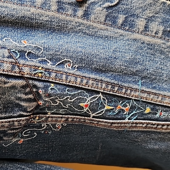 Hand Embroidered Jean Jacket - Picture 6 of 12